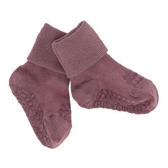 GoBabyGo Strømper - Bambus - Non-Slip Socks - Misty Plum
