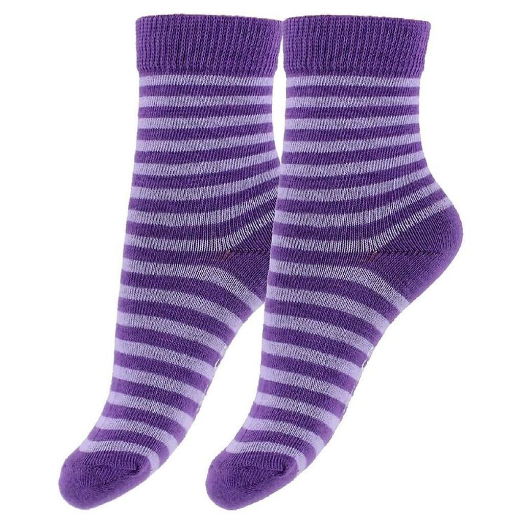 Fuzzies Strømper - 2-Pak - Lillastribet