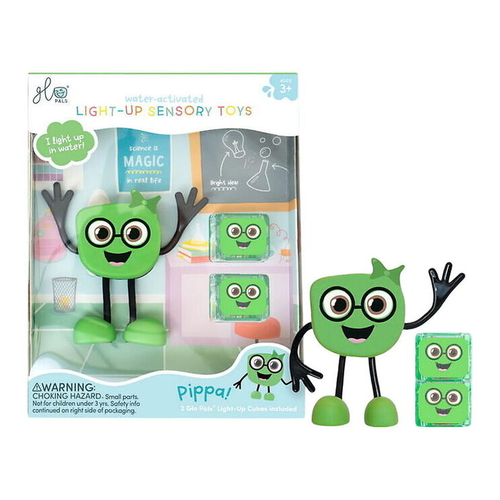Glo Pals Figur/Sansekuber m. Lys - Pippa - Grøn