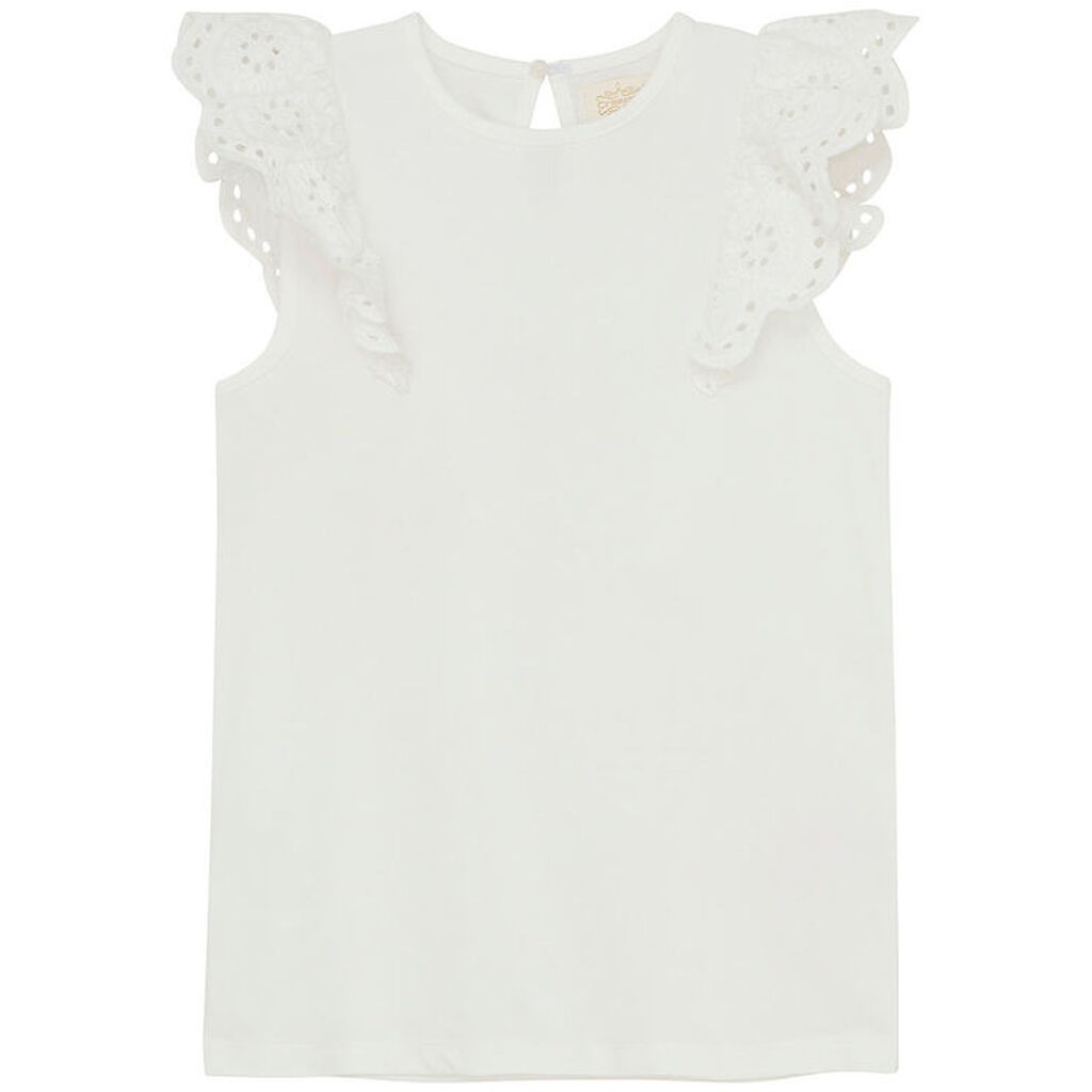 Creamie Top - Lace - Cloud m. Hulmønster