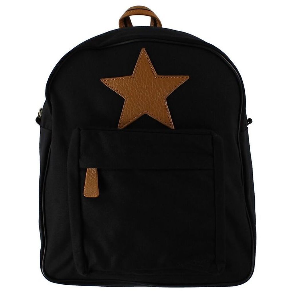 Smallstuff Børnehavetaske - Stor - Sort m. Stjerne