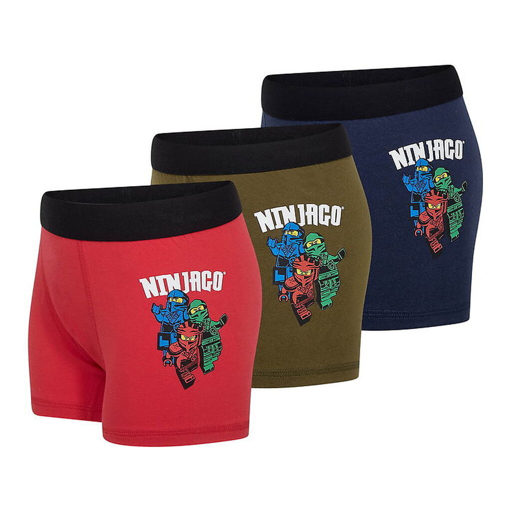 LEGOÂ® Wear Ninjago Boxershorts - 3-pak - LwaGan - Blå/Rød/Grøn