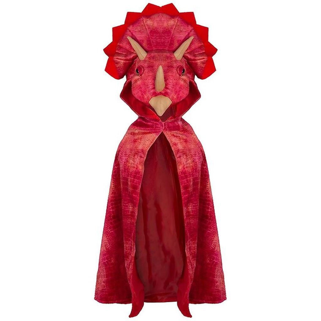 Great Pretenders Udklædning - Triceratops Kappe - Rød