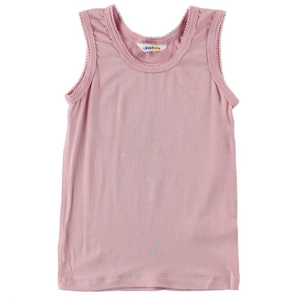 Joha Undertrøje - Bambus - Lyserød m. Blonder