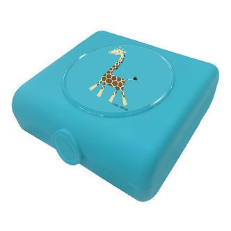 Carl Oscar Sandwichboks - 14,5 cm - Turkis m. Giraf