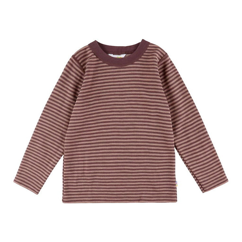 Joha Bluse - Uld - Rose m. Striber