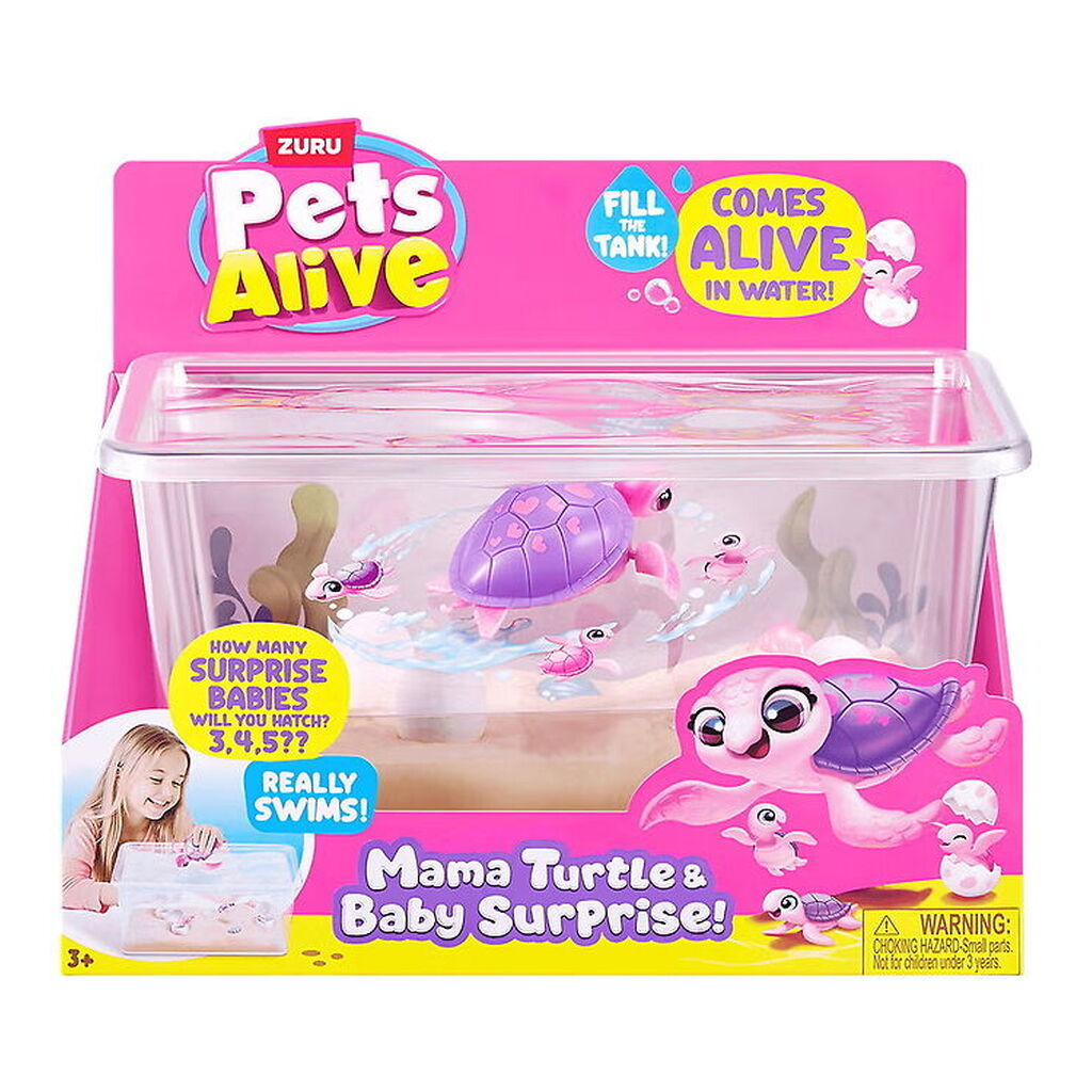 Pets Alive Legetøj - Mamma Turtle - Lilla/Rosa