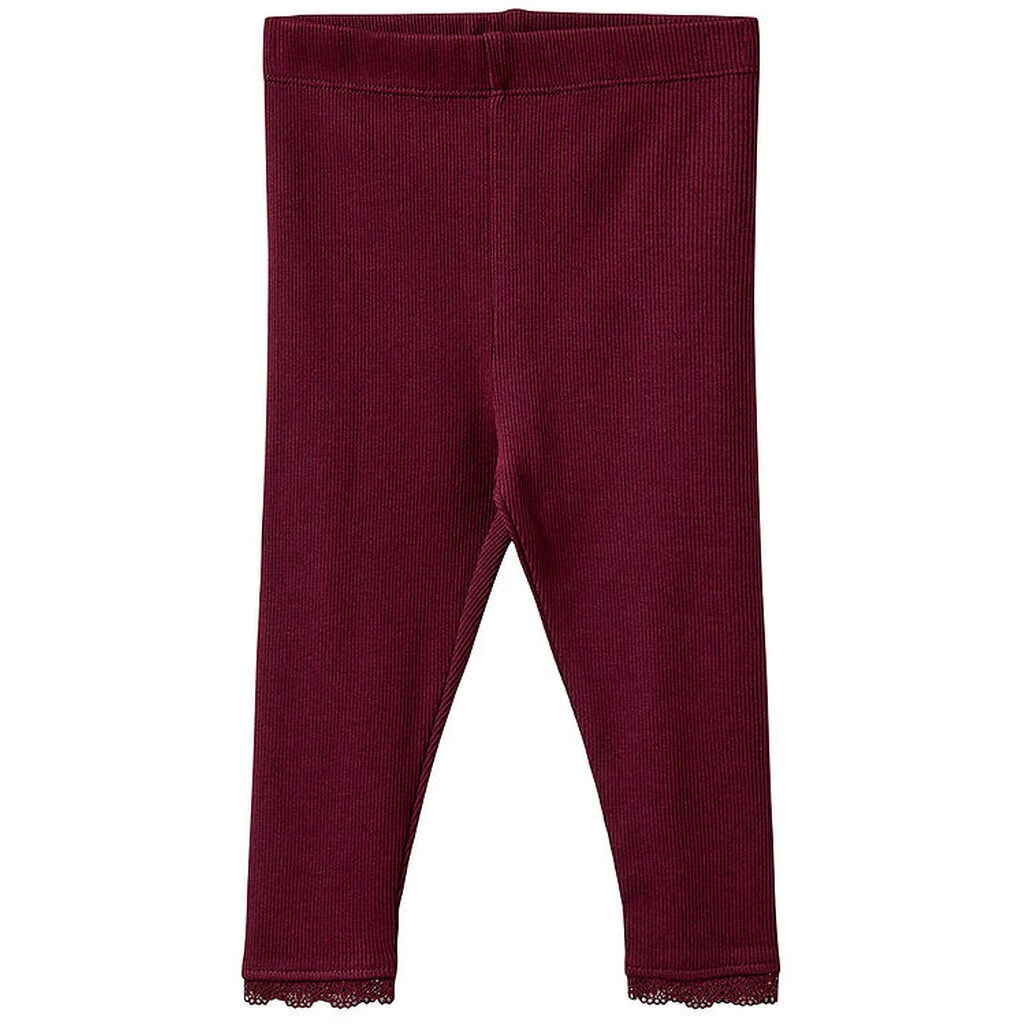 Sofie Schnoor Leggings - Rib - Nalinesb - Burgundy