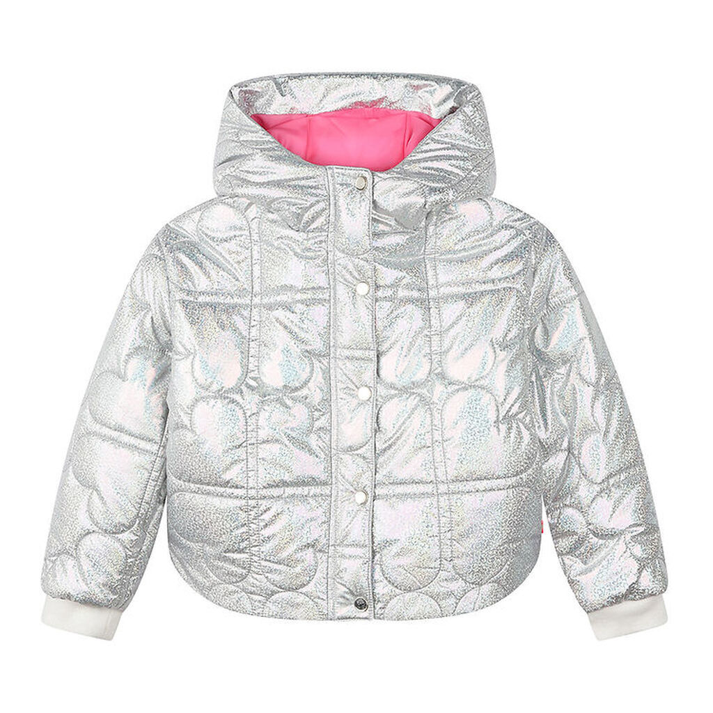 Billieblush Dynejakke - Puffer - Hvid Metallised
