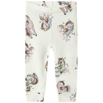 Name It Leggings - Uld - NbfWillitus - Snow White m. Enhjørninge