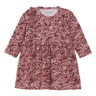 Minymo Kjolebody l/æ - Dusty Rose m. Blomster