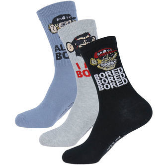 LMTD Strømper - 3 Pack - NlmAbris - Black/3p SORT+FLINT STONE+LY
