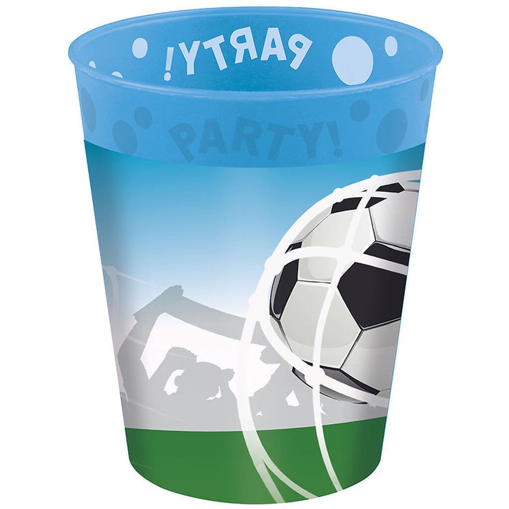 Decorata Party Plastikkopper - 4-pak - 250 ml - Soccer Fans