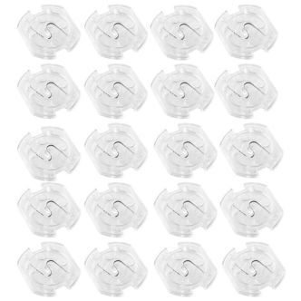 Jippies Stikkontakt-sikringer - Drejelig - 20 stk. - Transparent
