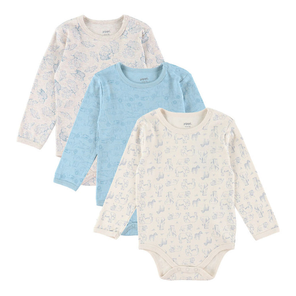 Pippi Body - 1 stk. - Assorteret - L/Æ - Mønstret