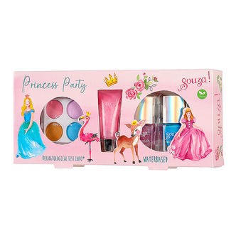 Souza Sminkesæt - Øjenskygge/Neglelak/Lipgloss - Princess