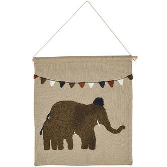 Smallstuff Vægdekoration - 37x33 cm - Elephants celebration