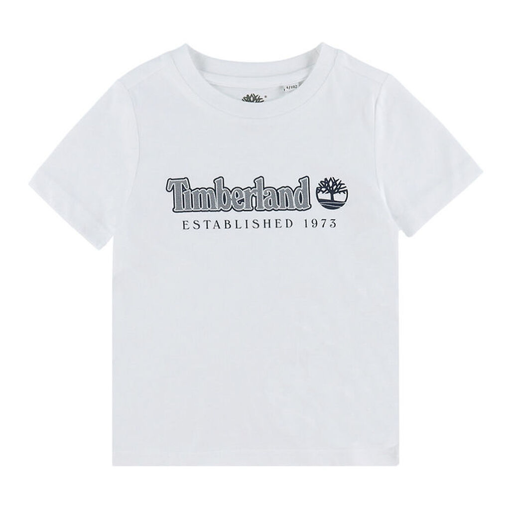 Timberland T-shirt - Hvid/Navy m. Print