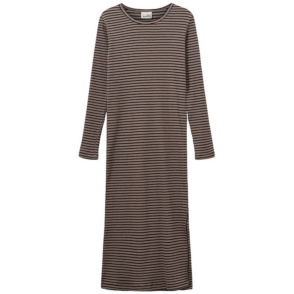 Sofie Schnoor Kjole - Facitasy - Rib - Brown striped