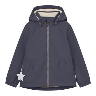 Mini A Ture Softshelljakke m. Fleece - MatBriddi - Ombre Blue