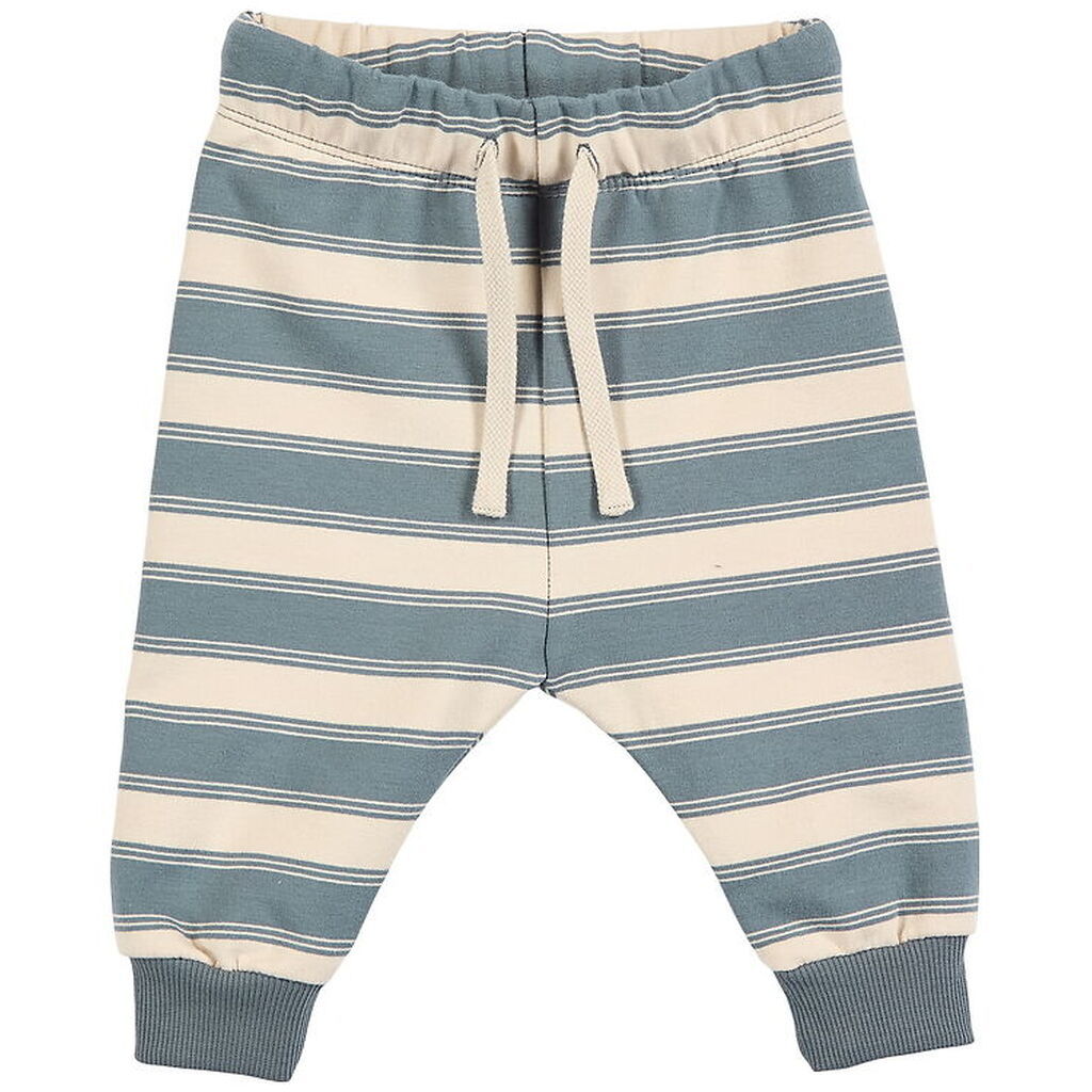 Müsli Sweatpants - Stripe Baby - Oak/Stormy Blue