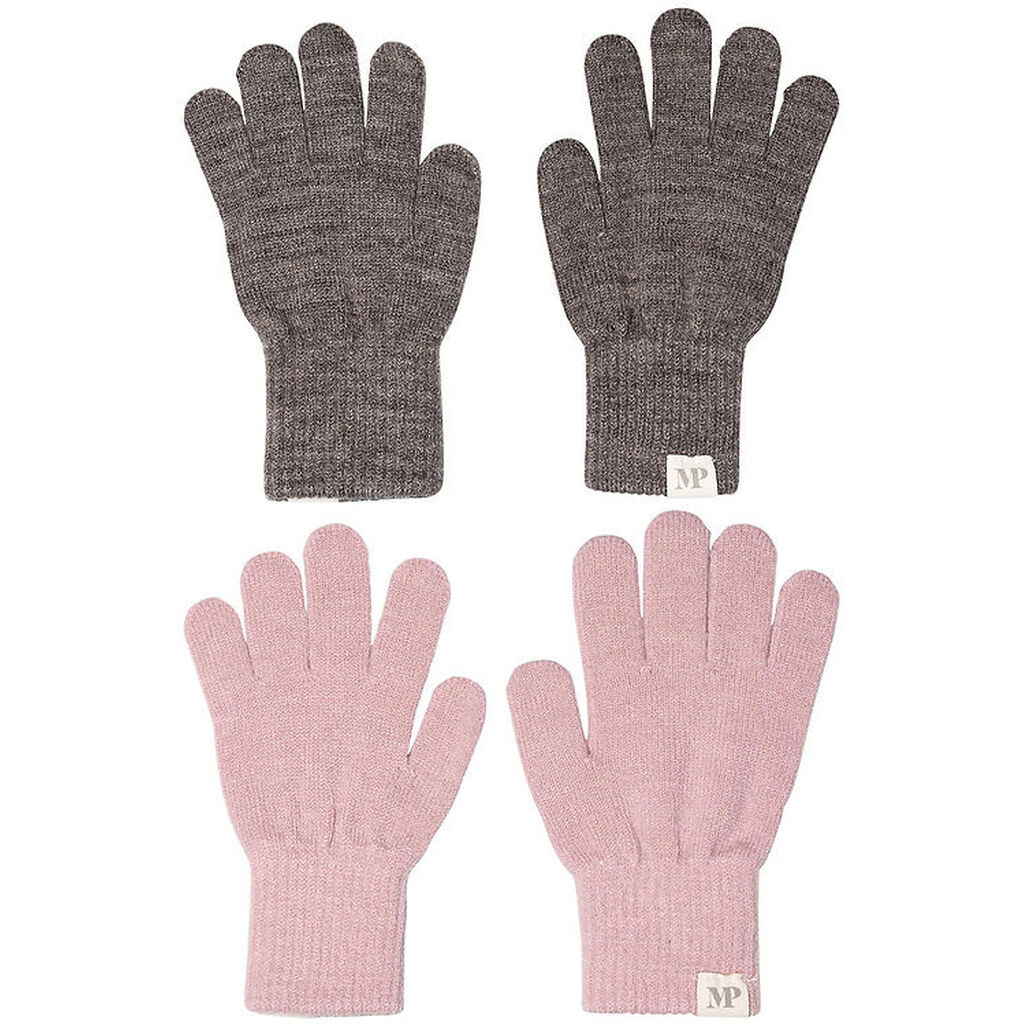MP Handsker - Uld - Comfy - 2-pak - Mix Denver/Mel Alt Rosa