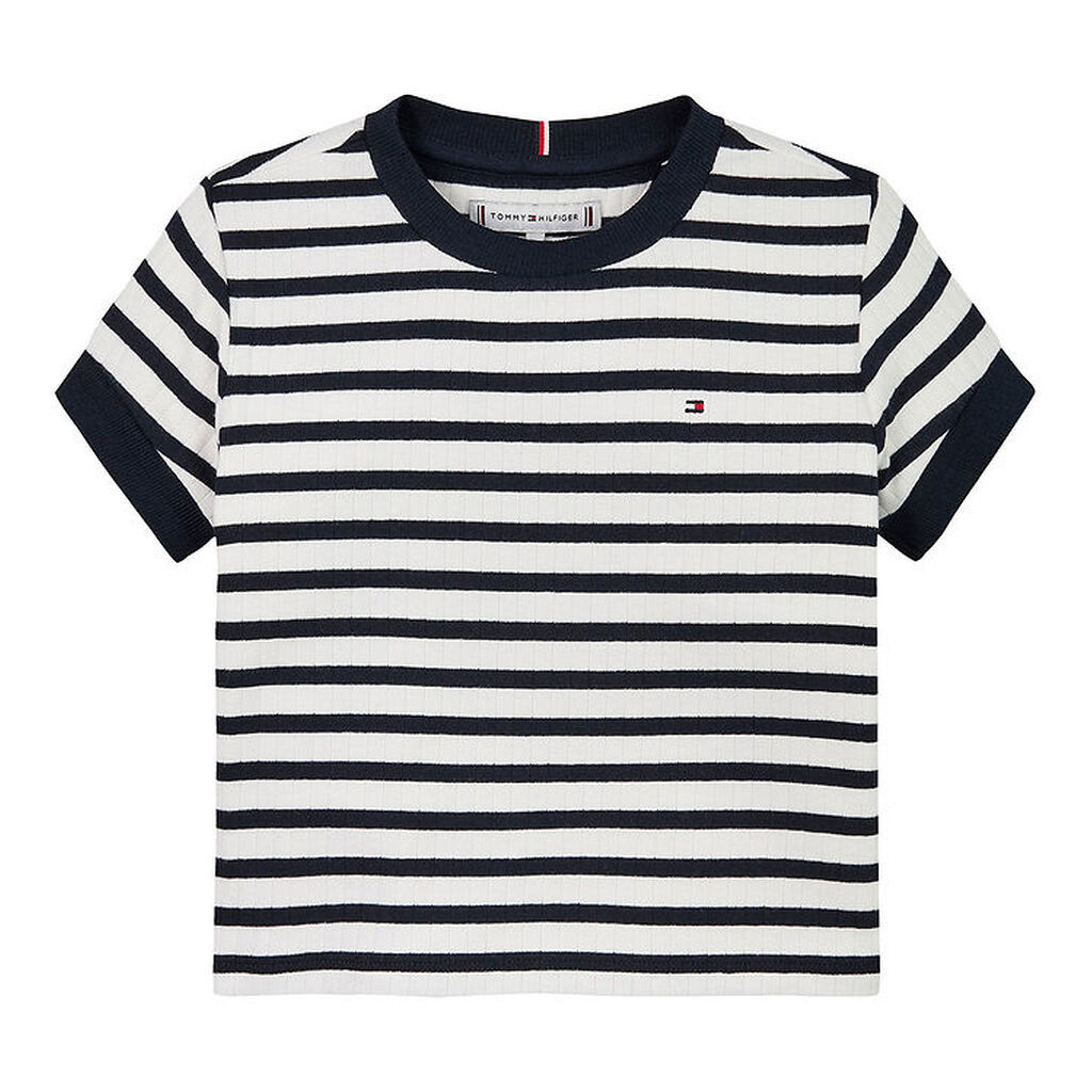 Tommy Hilfiger T-shirt - Ruffle Stripe - Dark Night Navy/Stripes