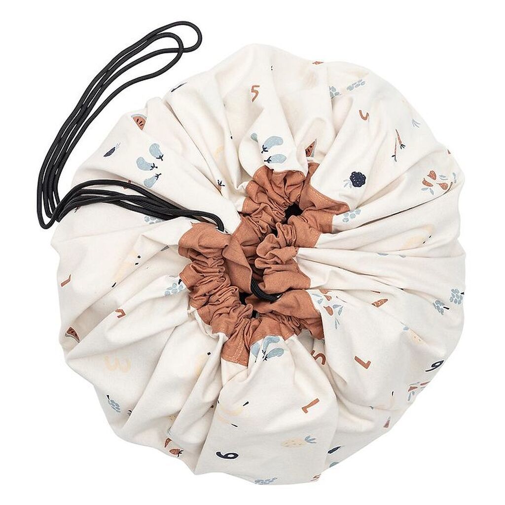 Play&Go Legetøjstæppe - Ø: 140 cm - Veggie Numbers