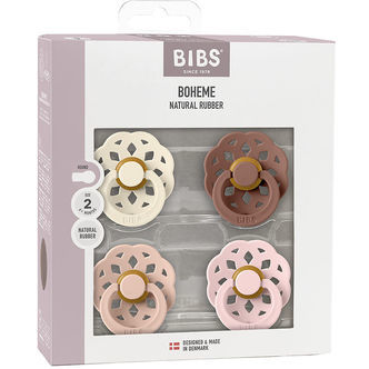 BIBS Boheme Sutter - Str. 1 - 4-pak - Rund - Blush Mix