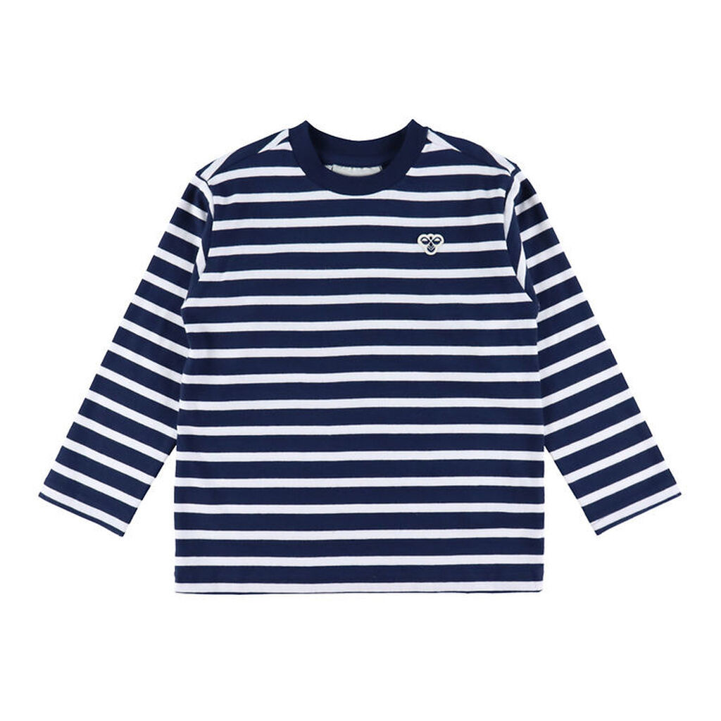 Hummel Bluse - HmlJR - Loose - Dress Blues/Hvidstribet