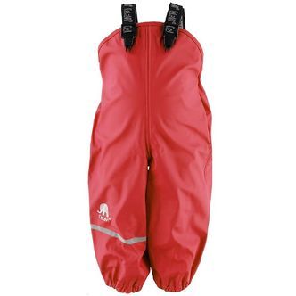 CelaVi Regnbukser m. Seler - PU - Rød