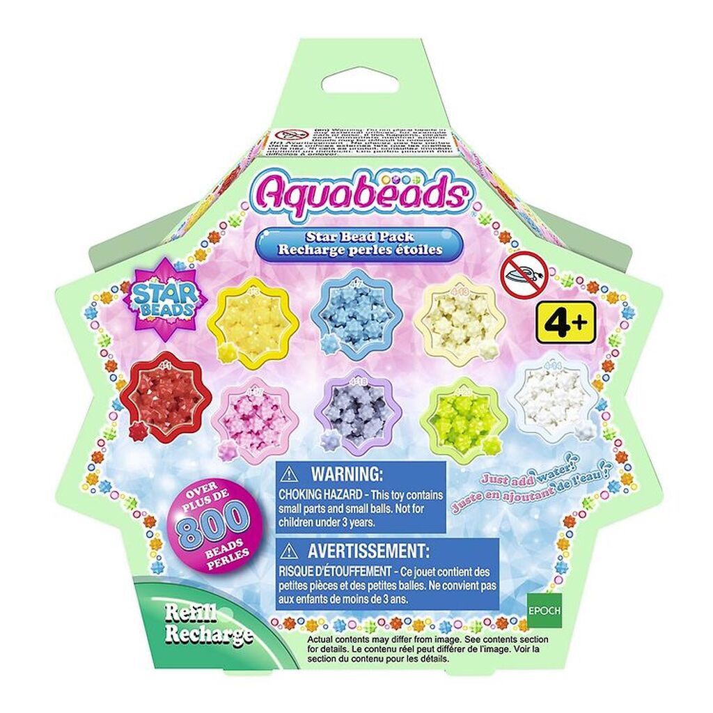 Aquabeads Perler - 800+ stk. - Star Bead Pack - Multifarvet