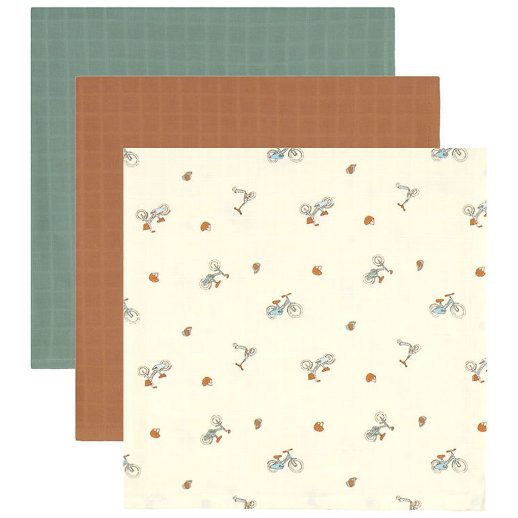 Cam Cam Stofbleer - 70x70 cm - 3-pak - Bicycles
