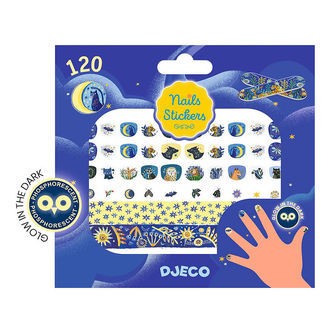 Djeco Negle Klistermærker - 120 stk - Moonlight Reflections