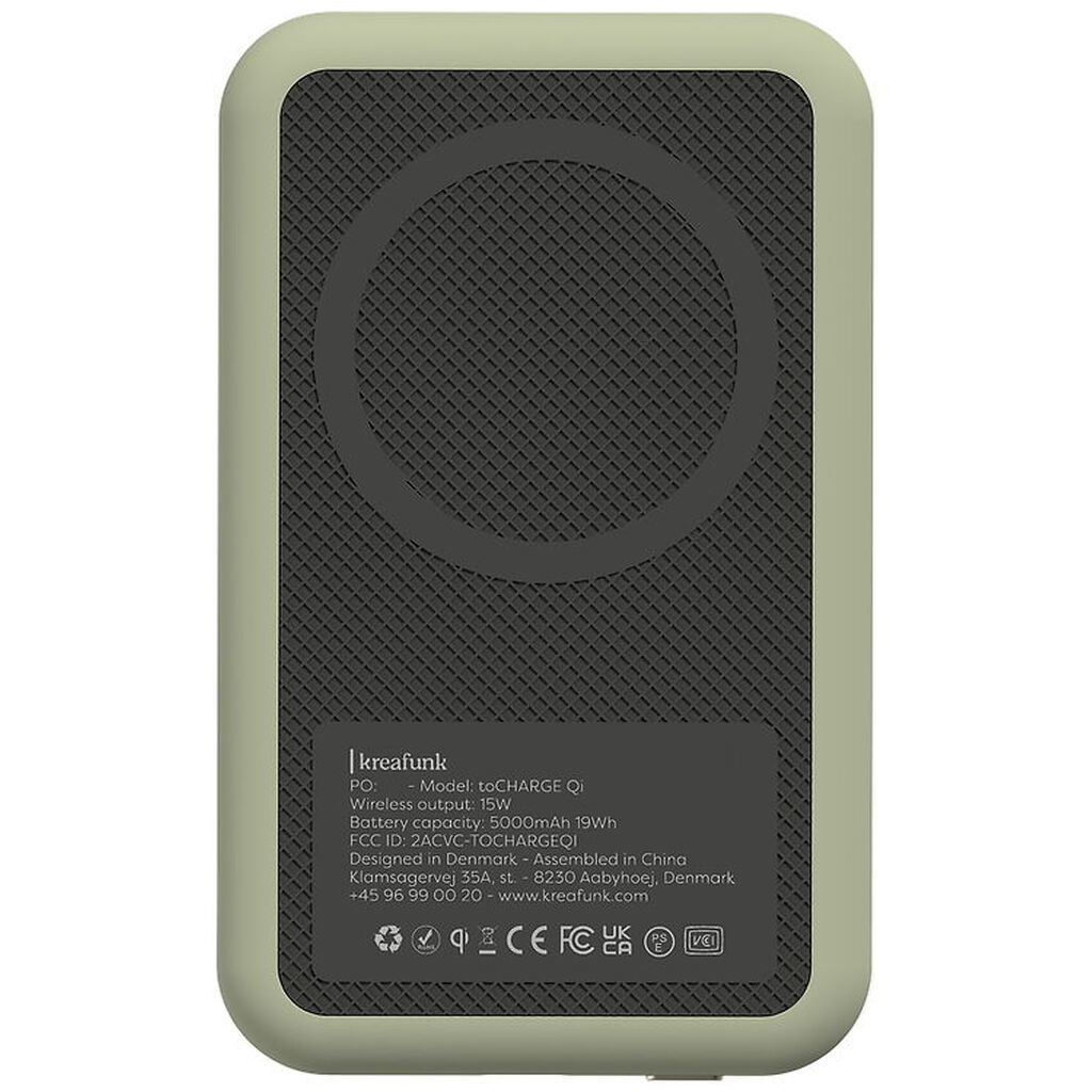 Kreafunk Powerbank - toCHARGE Qi - Dusty Olive - 5.000mAh