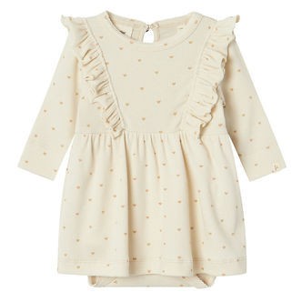 Lil' Atelier Kjolebody l/æ - Rib - NbfGago - Turtledove