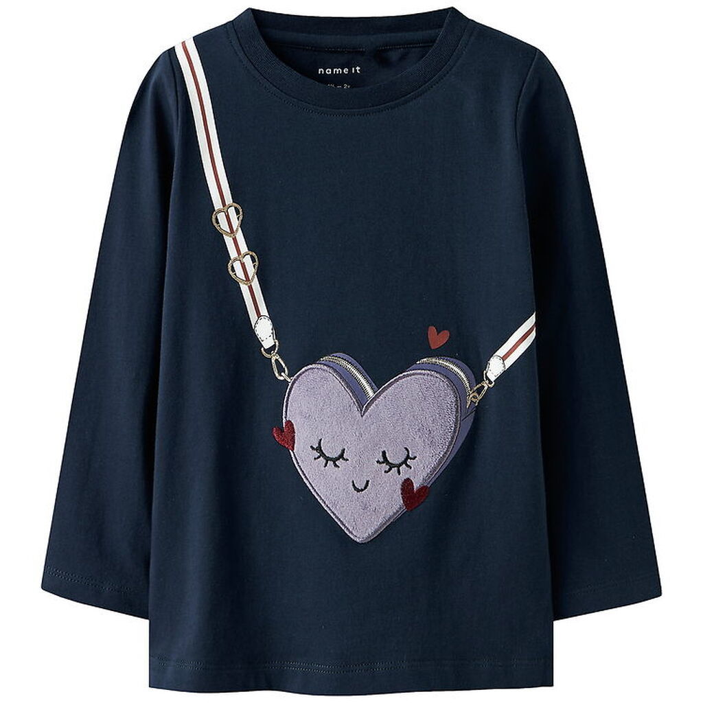 Name It Bluse - NmfTelia - Navy Blazer m. Print