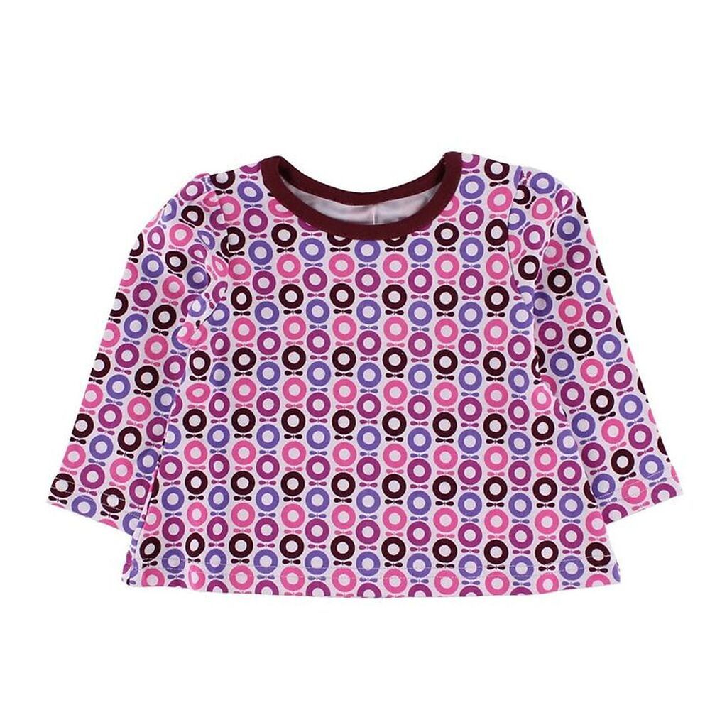 Katvig Bluse m. Puffærmer - Lavendel m. Æbler