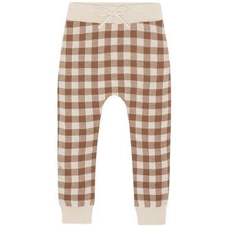 Monsieur Mini Leggings - Gingham - Offwhite/Toffee