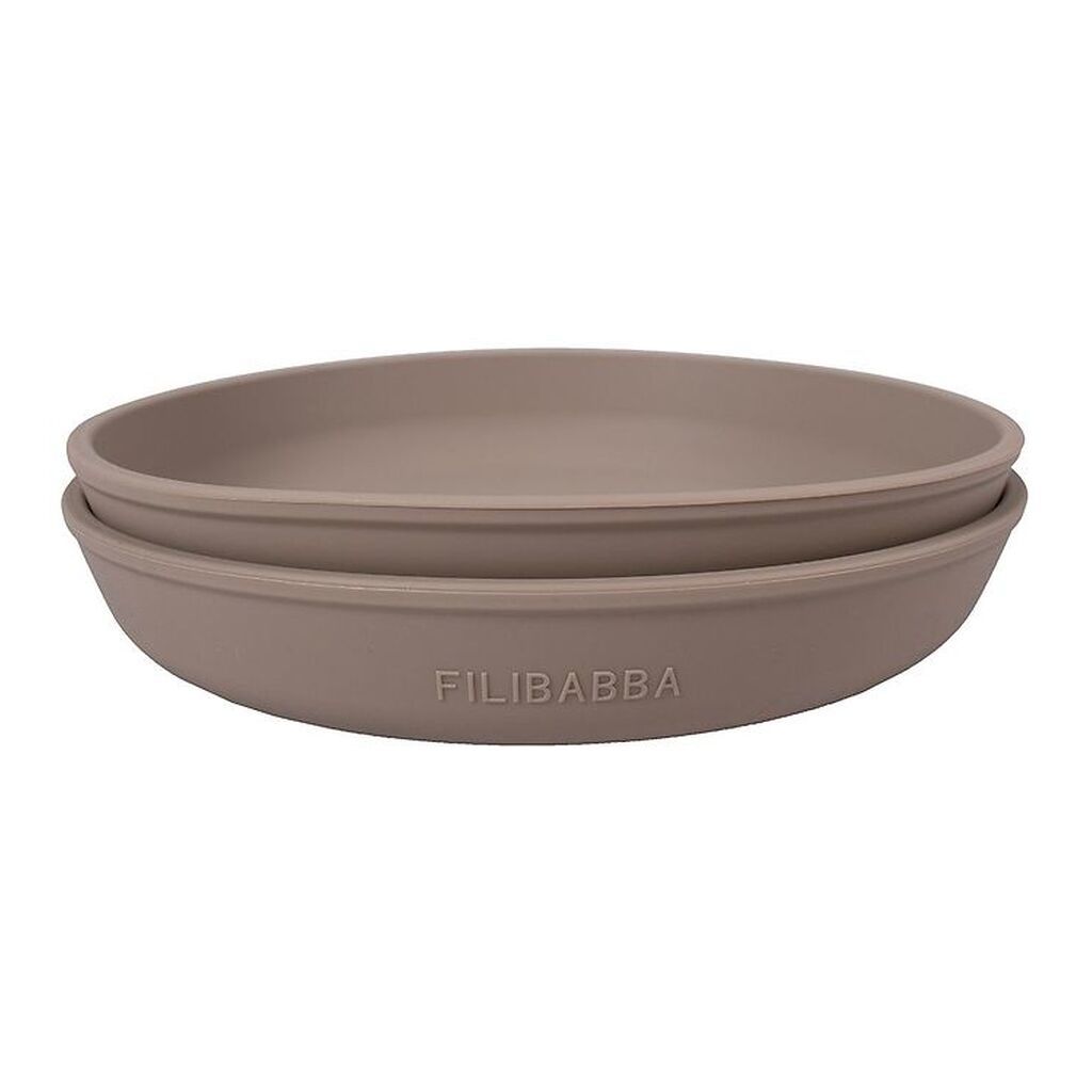 Filibabba Tallerkener - Silikone - 2-Pak - Warm Grey