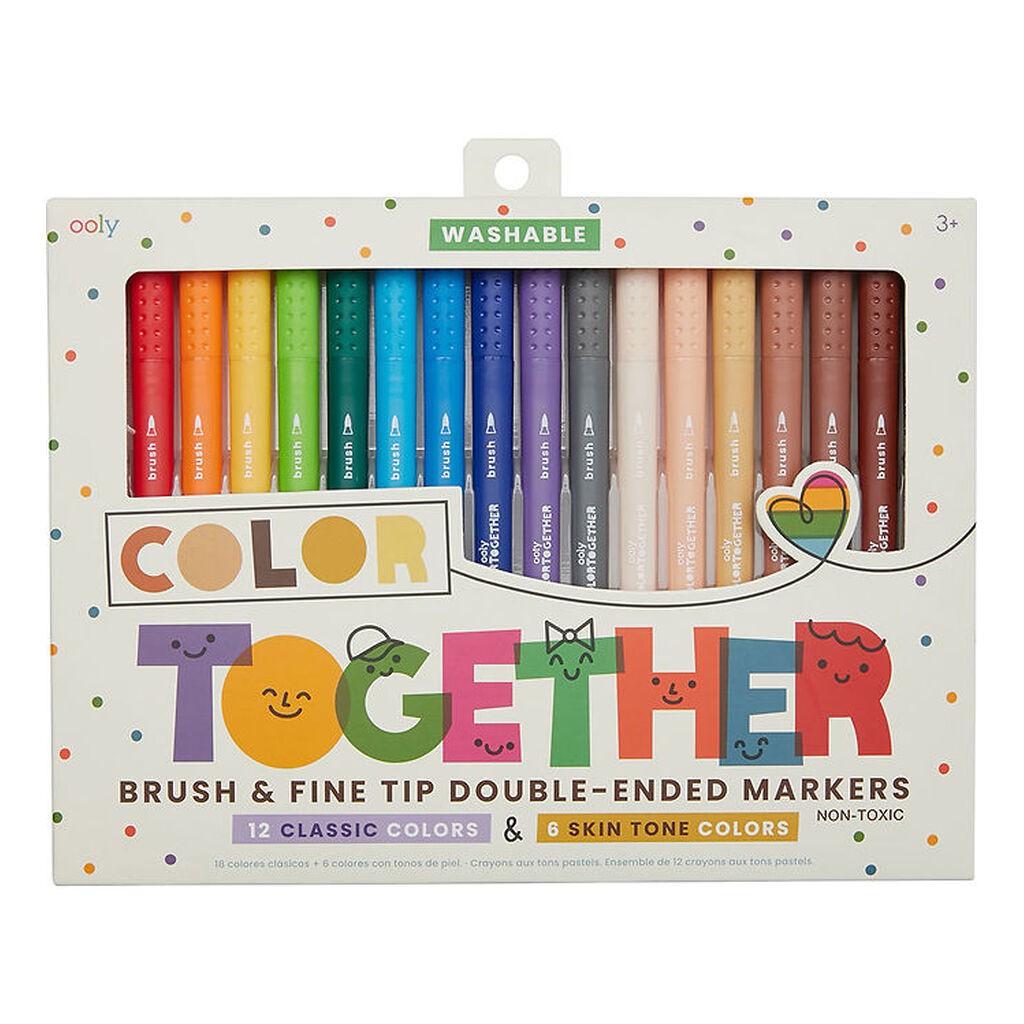 Ooly Dobbeltsidede Tuscher - 18 stk - Color Together