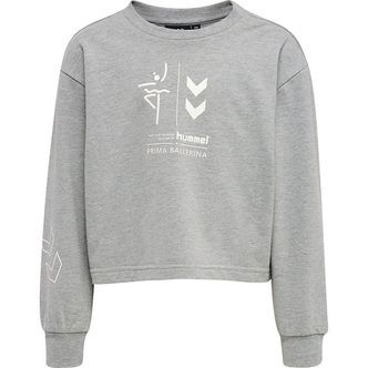 Hummel Sweatshirt - HmlPrima Bee - Cropped - Gråmeleret