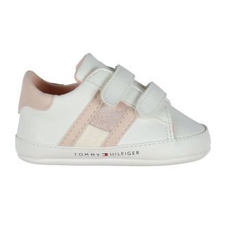Tommy Hilfiger Hjemmesko - Velcro - White/Blue