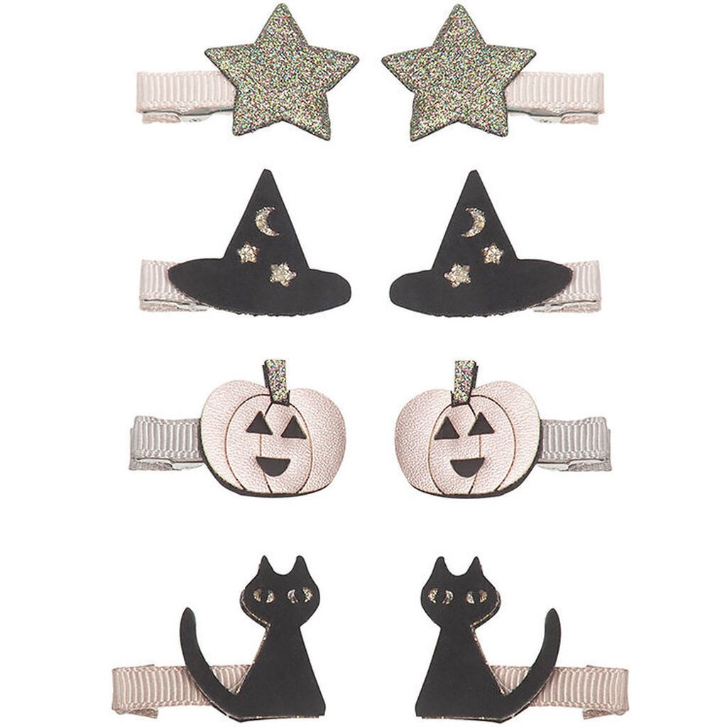 Mimi & Lula Hårspænder - 8 stk - 3,5 cm - Mini Spooky Halloween