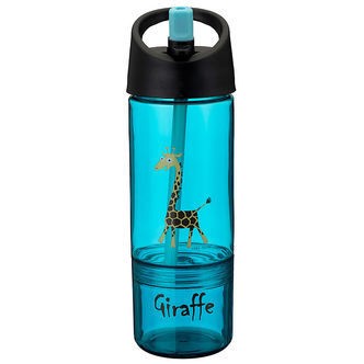 Carl Oscar Drikkedunk m. Sugerør - 2-i-1 - Turkis m. Giraf