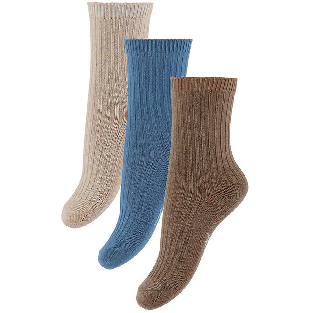 Konges Sløjd Strømper - 3-pak - Rib - Sleet Mix