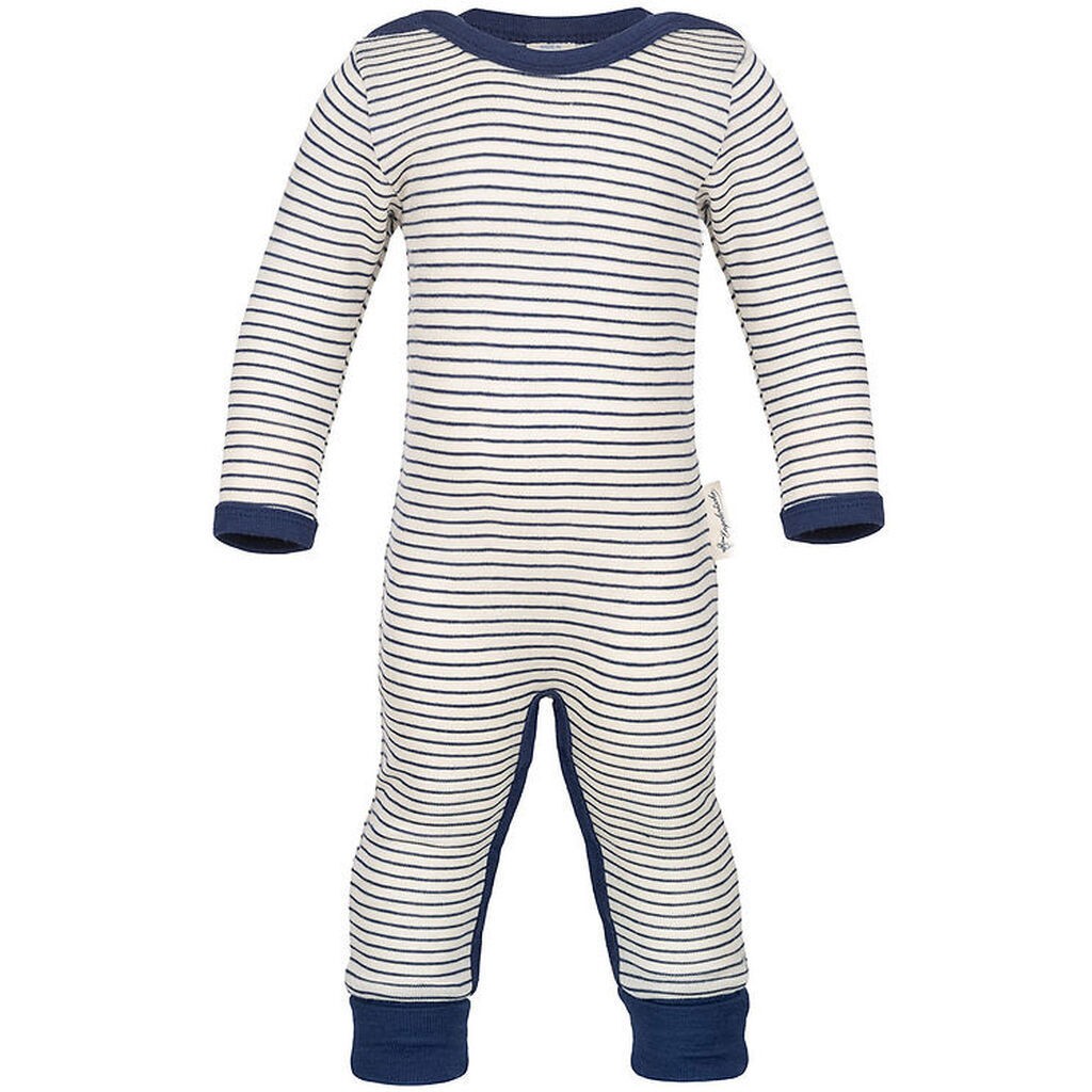 Engel Heldragt - Uld/Silke - Natural/Navy Blue