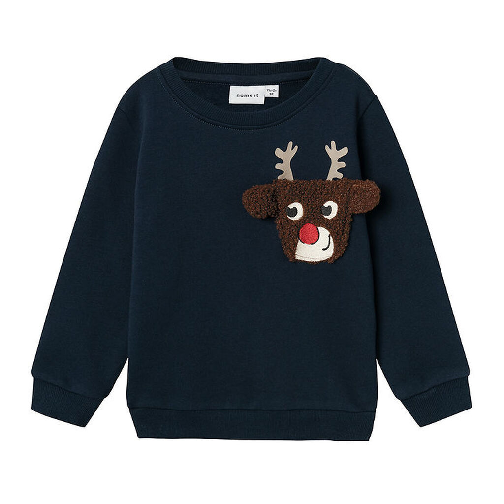 Name It Sweatshirt - NmmRsanta - Dark Sapphire
