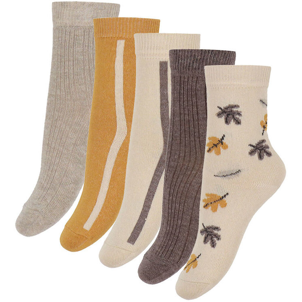 Minymo Strømper - 5-pak - Noos - Silver Mink