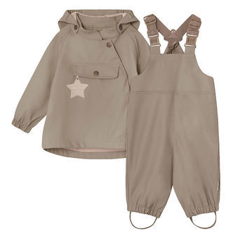 Mini A Ture Regntøj m. Seler - PU - MatWainis - Grey Brown